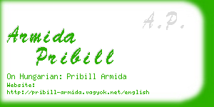 armida pribill business card